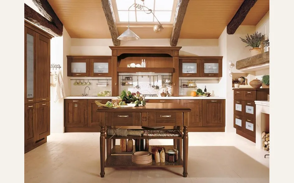 Cucina classica in arte povera