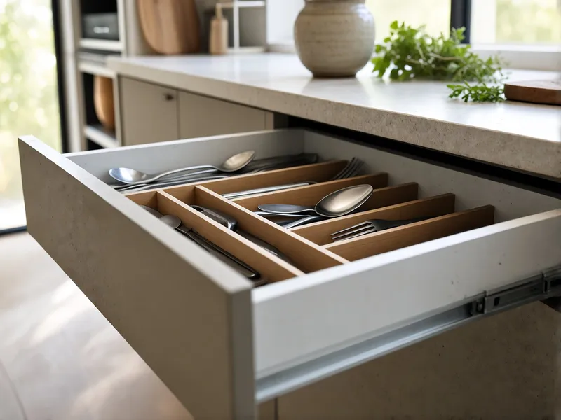 Organizzazione interna della cucina ad angolo in poco spazio