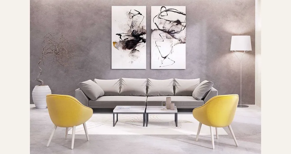 Quadro moderno nel soggiorno