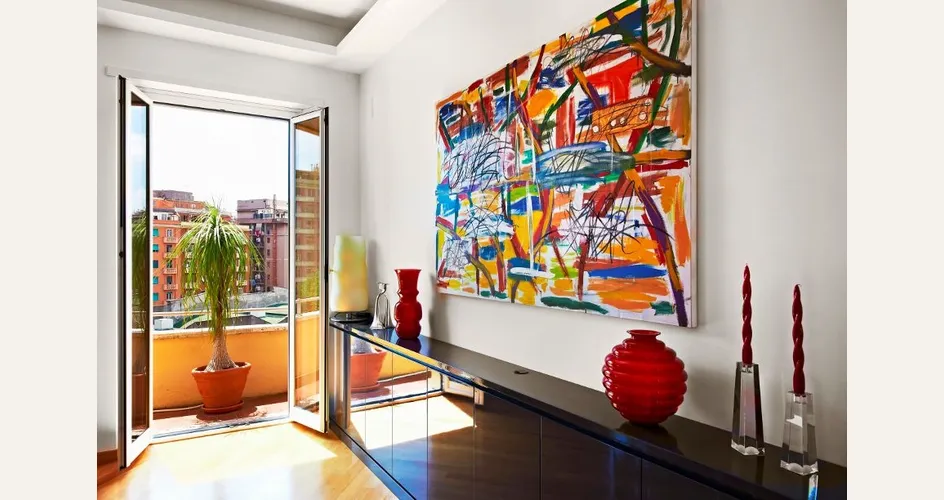 Grande quadro moderno nel living