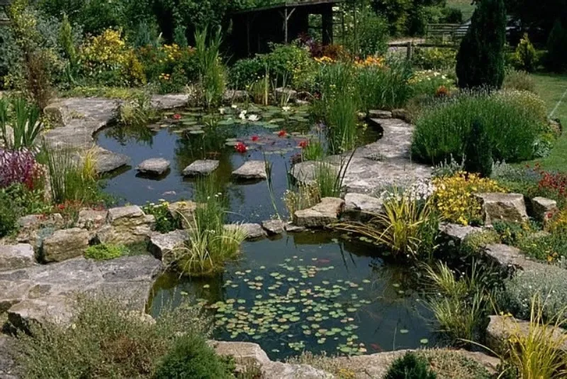 Esempio di laghetto artificiale da giardino
