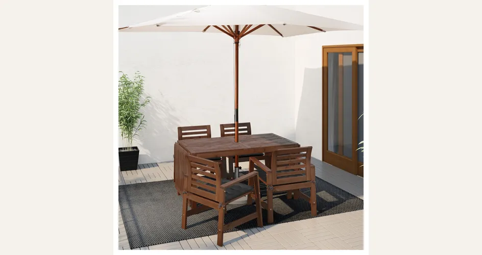 Tavolo da giardino pieghevole e allungabile
