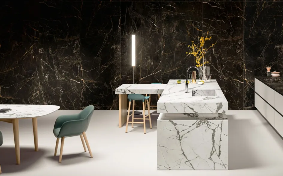 Grandi lastre per l'arredo Olos di Caesar Ceramiche 