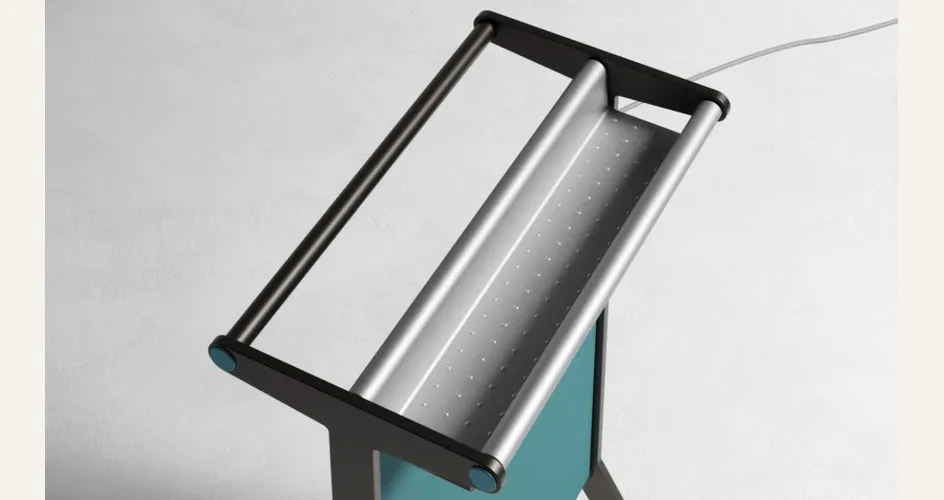 radiatore di design con parti in tessuto