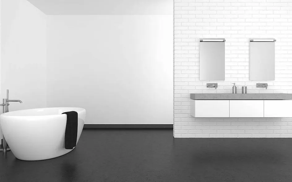 Effetto uniforme e massima funzionalità coi pavimenti in resina nel bagno