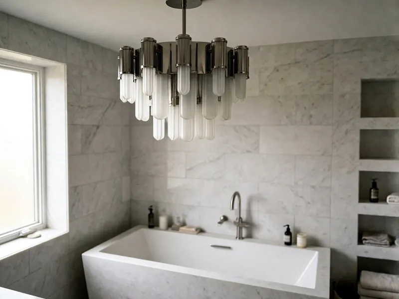 Sicurezza e materiali per il lampadario moderno bagno
