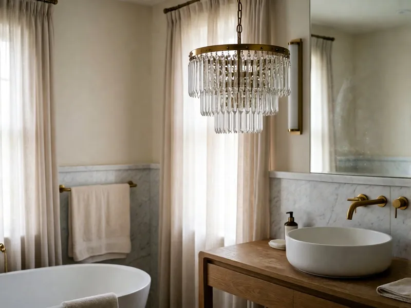 Stile e design del lampadario moderno bagno