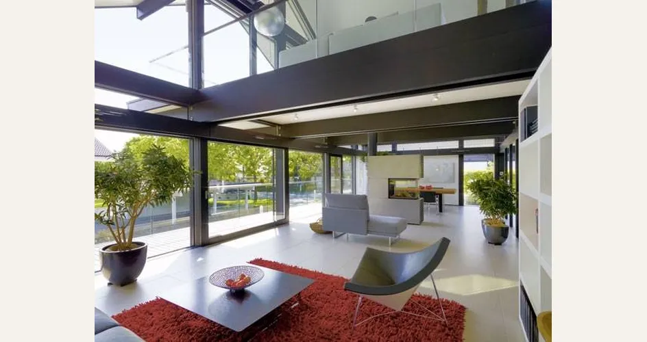 Esempio di design di interni in una casa ecologica