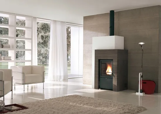 Stufa a legna e pellet combinati