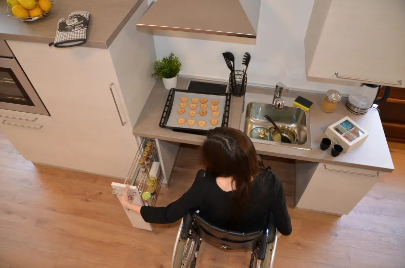 Cucina accessibile per disabili