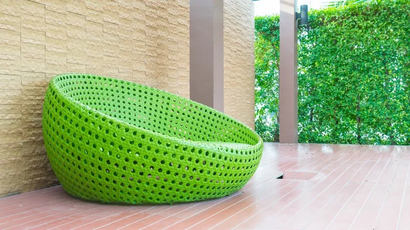 Poltroncina da esterno in polyrattan