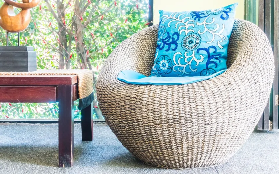 Poltroncina da giardino in rattan