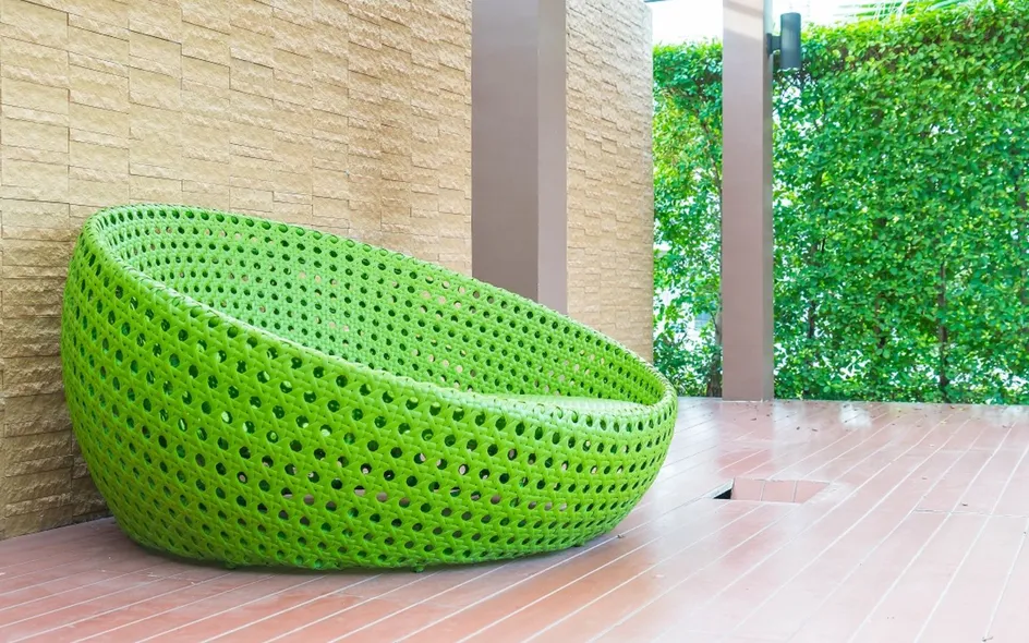 Poltroncina da esterno in polyrattan