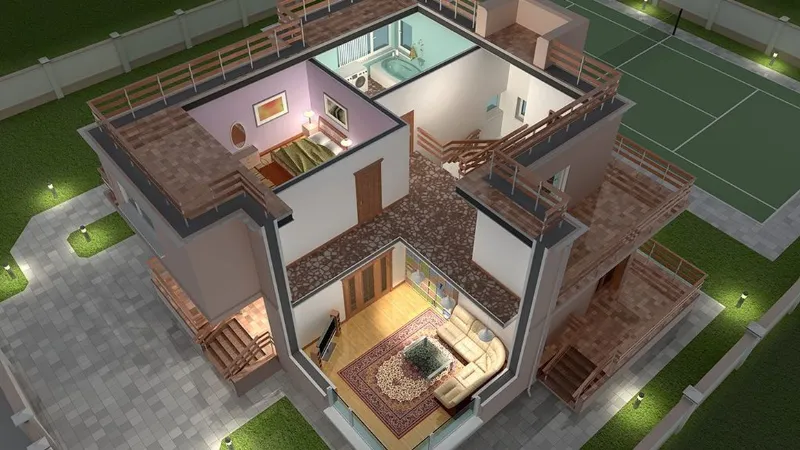 Un intero progetto definito con Home Design 3D