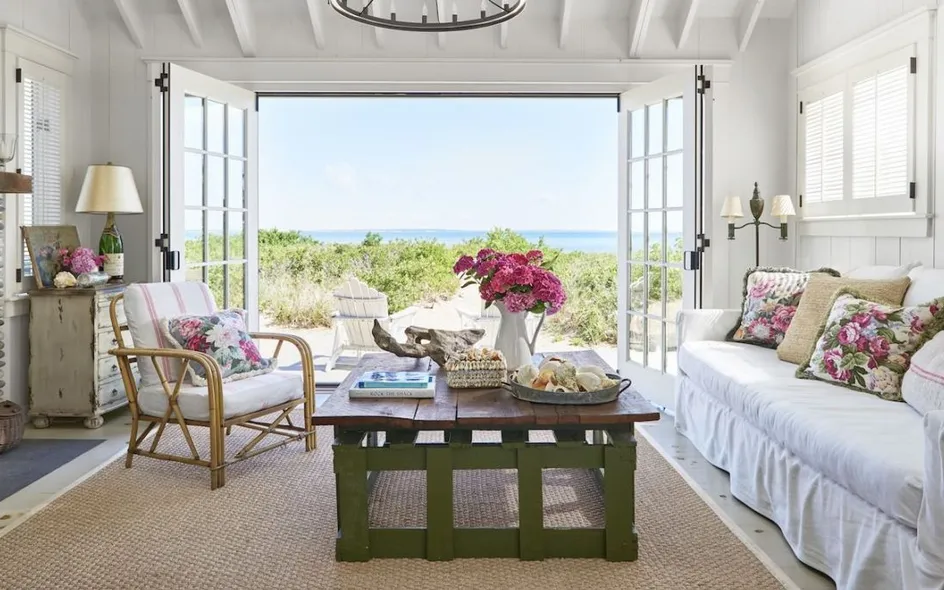 Zona relax di una casa al mare