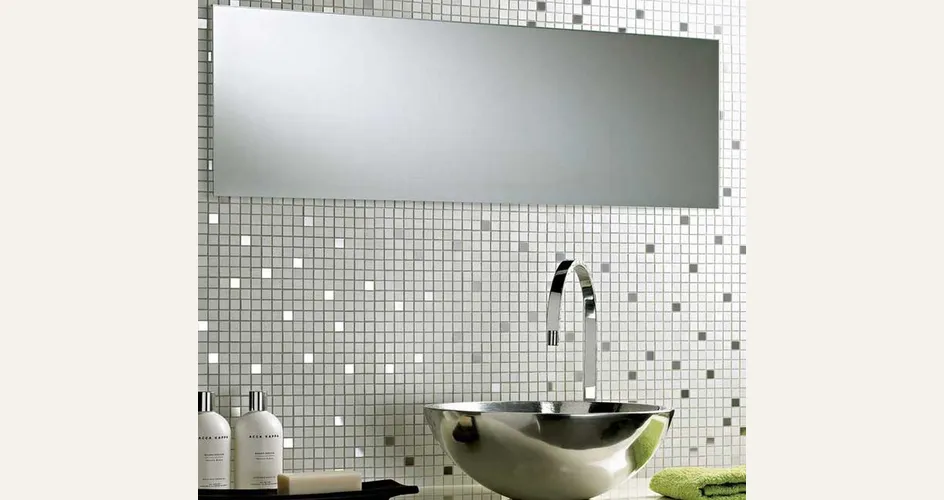 Il mosaico della collezione Alluminio di Arezia