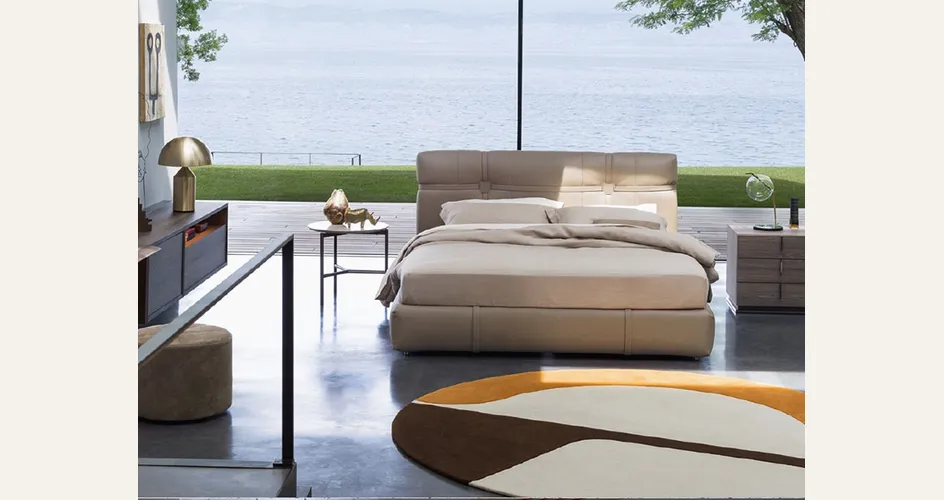 Letto con contenitore New Bond di Flou