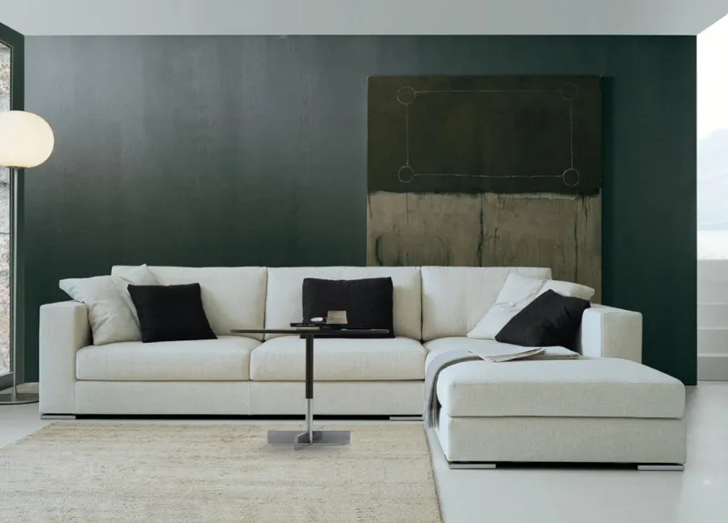 Bianco, moderno, comodo e spazioso divano jesse alfred 