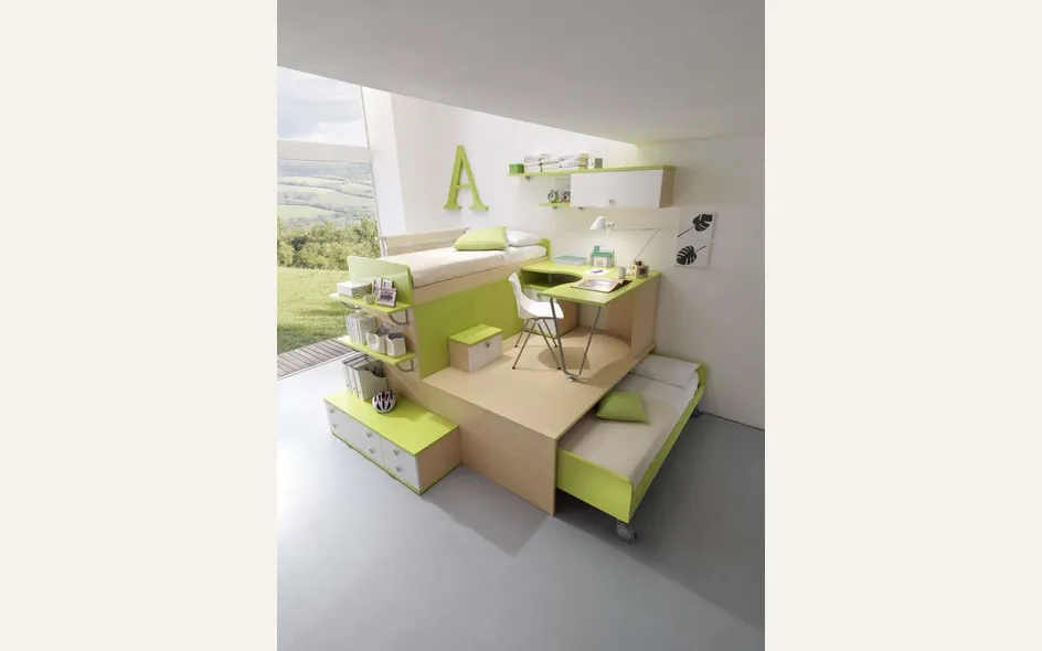 joylife cameretta verde a soppalco di Chateau d'Ax