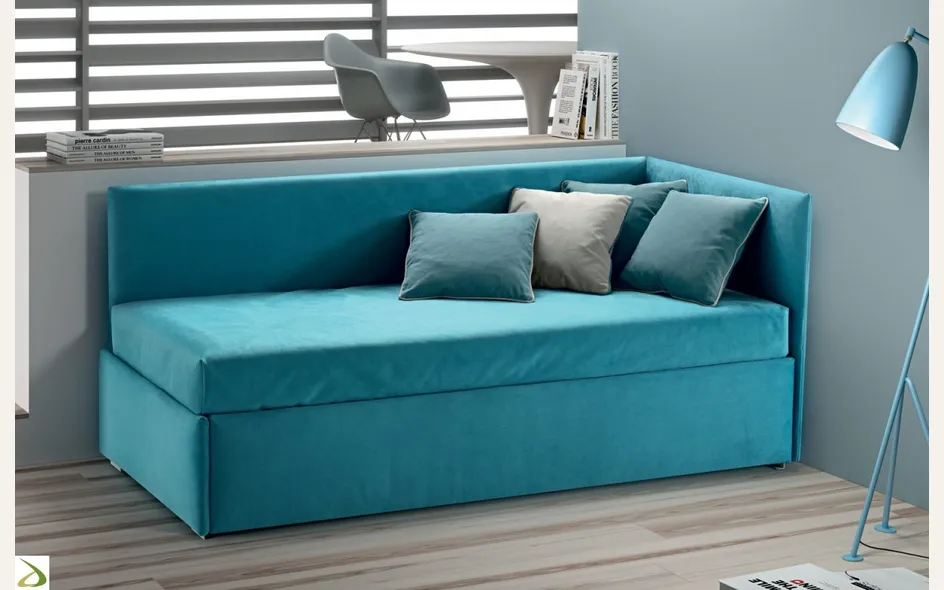 divano letto con testiera imbottita