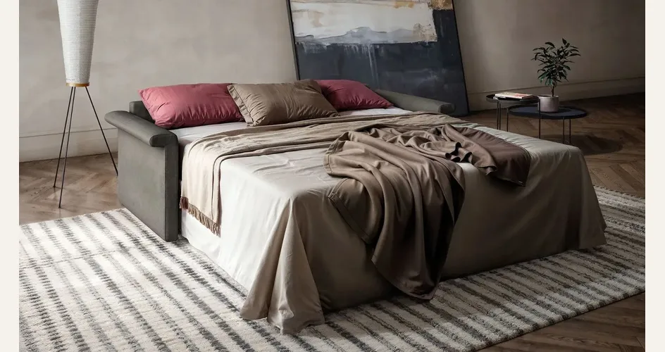 Doimo Salotti - Titus, divano letto matrimoniale con materasso alto 18 cm