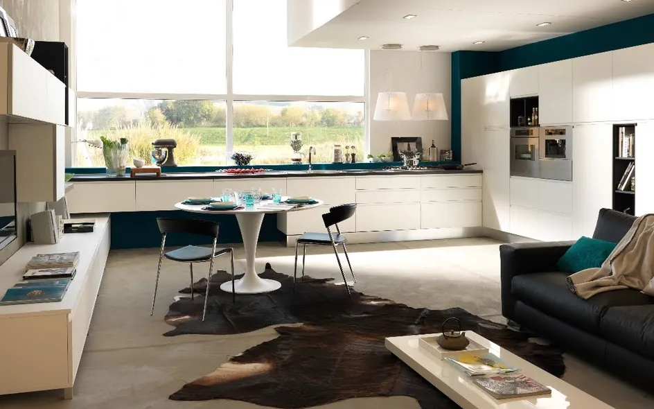 Soggiorni e cucine insieme