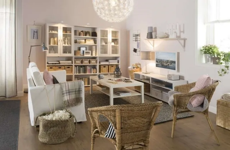 Soggiorno Ikea di colore bianco