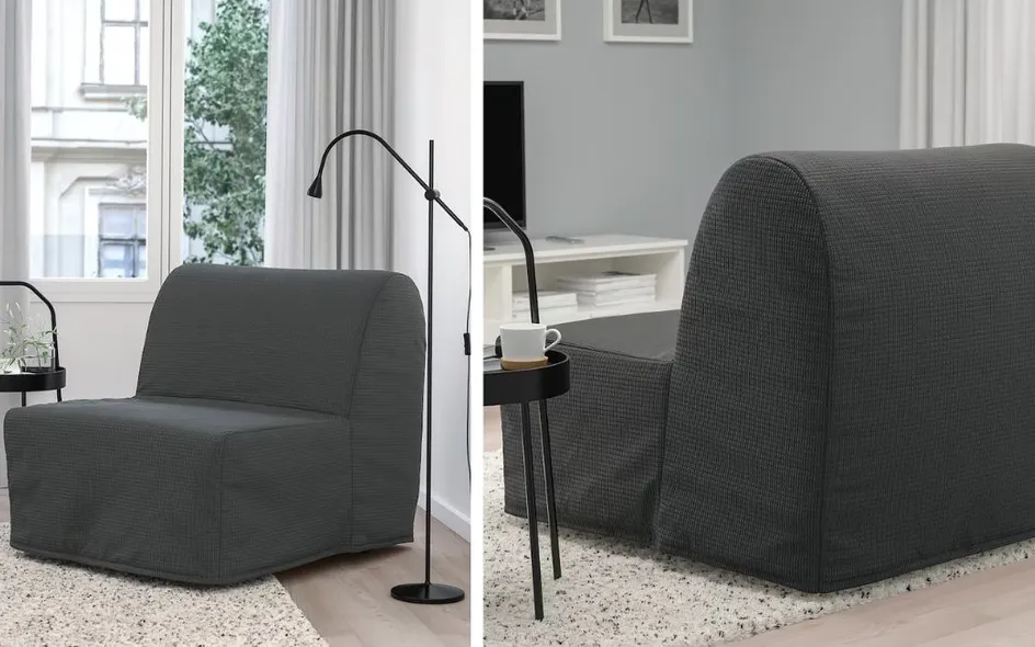 Lycksele Lövås, poltrona letto, Vansbro grigio scuro di Ikea