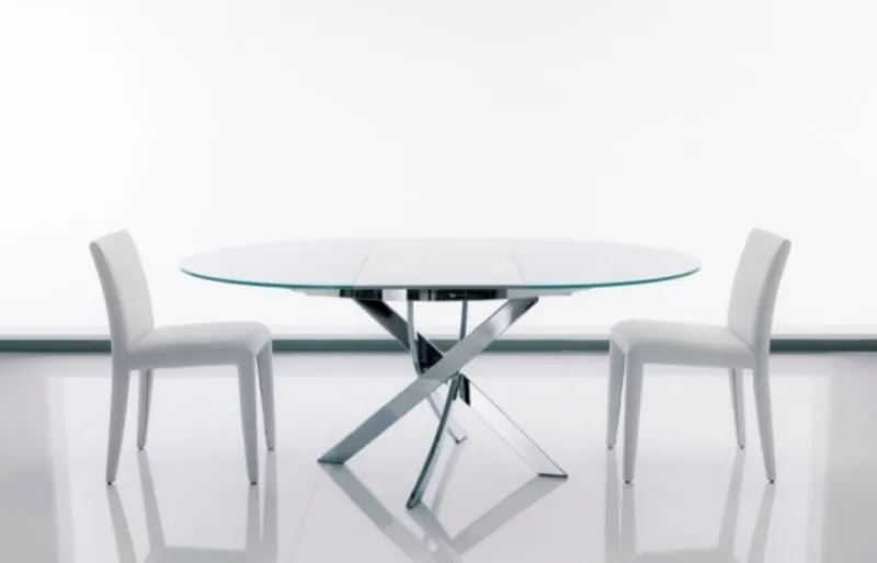 Tavolo rotondo allungabile bianco