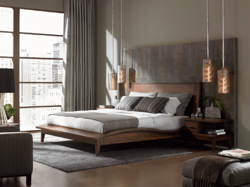 Camera da letto in legno moderna