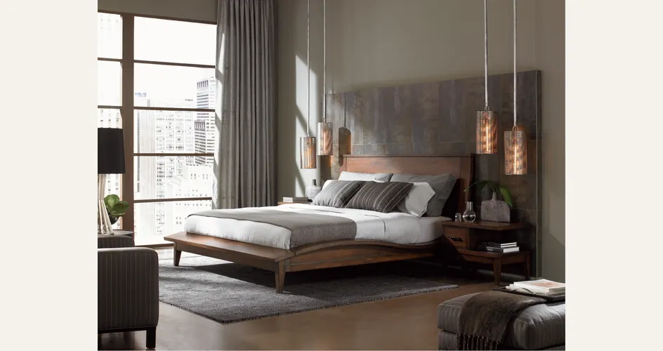Camera da letto in legno moderna