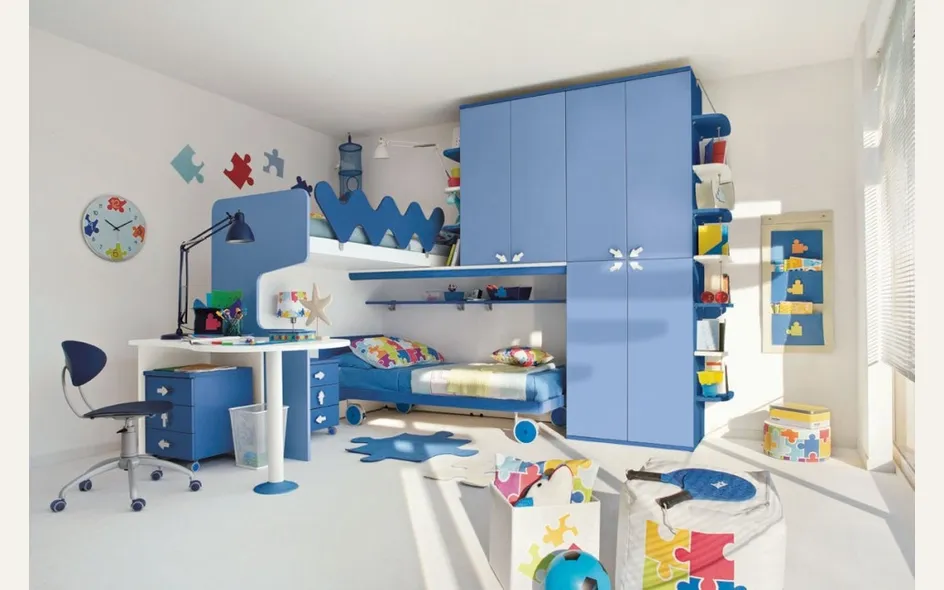 Cameretta a soppalco per bambini 