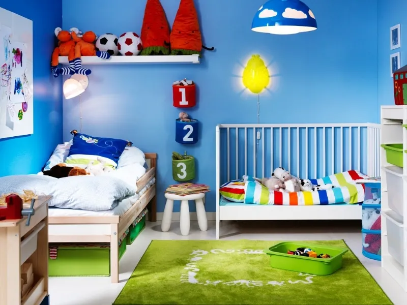 camera bambino colorata