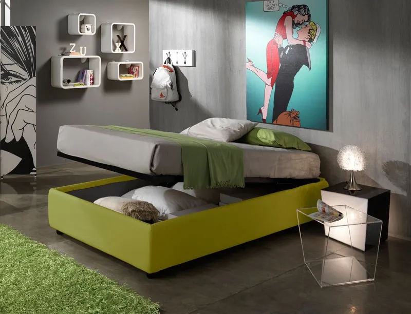 letto una piazza e mezza contenitore