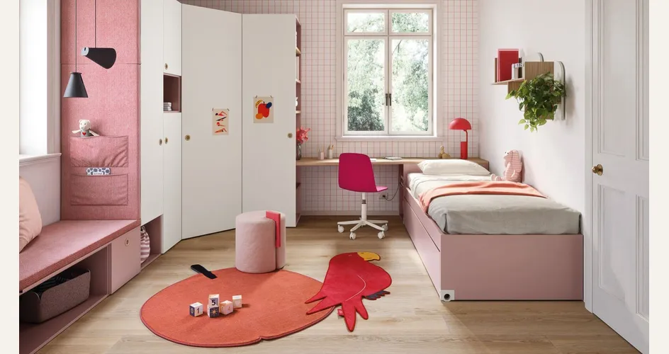 Nidi - Cameretta bimba con tappeto Parrot 