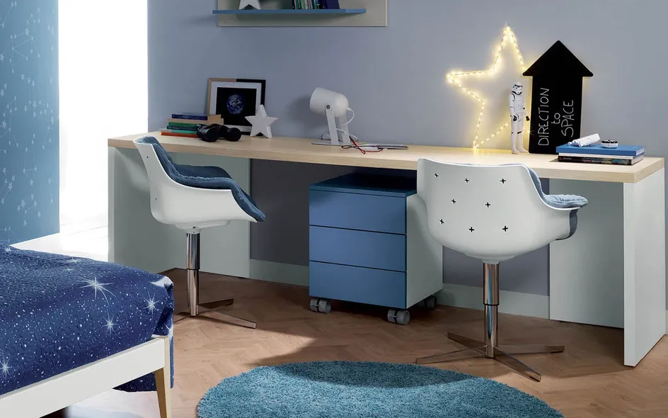 Scrivania componibile Doimo Cityline con cassettiera della collezione Alfa e Beta