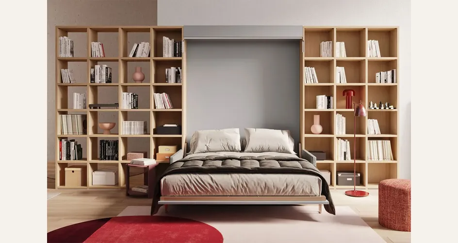 Letto matrimoniale a scomparsa Nobu di Clever