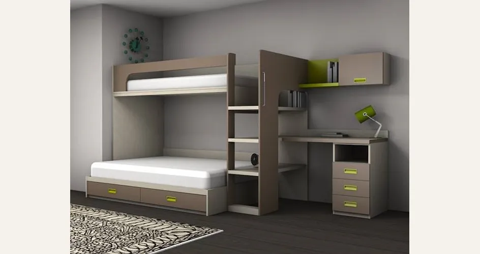 Letto matrimoniale con soppalco