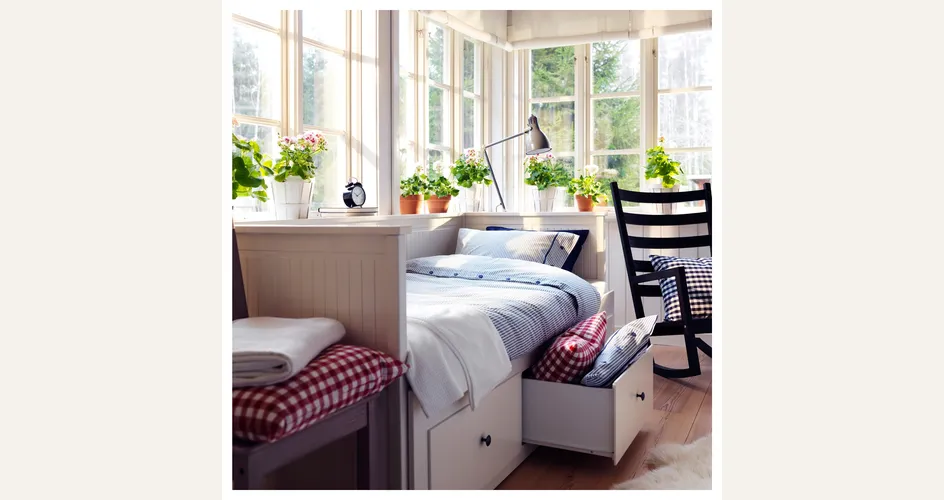 Divano letto con cassetti laterali hemnes ikea