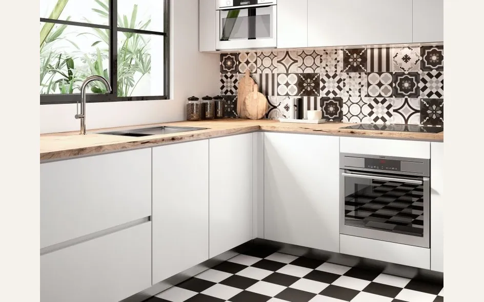 Cementine gres smaltato Patchwork Black&White di Ceramica Sant’Agostino</