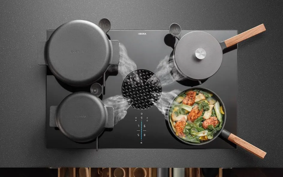 Bora X Pure, piano cottura a induzione con cappa integrata