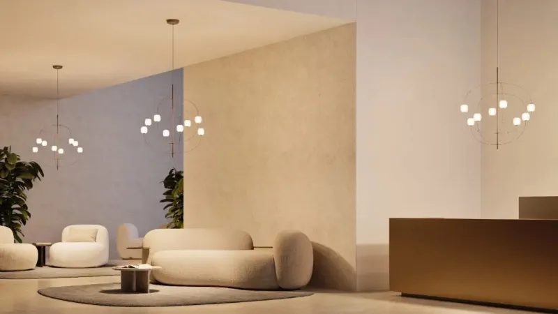 Axia di Lodes interpreta il chandelier in chiave contemporanea