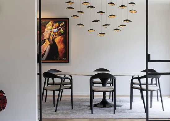 Gold Moon Chandelier di Catellani & Smith
