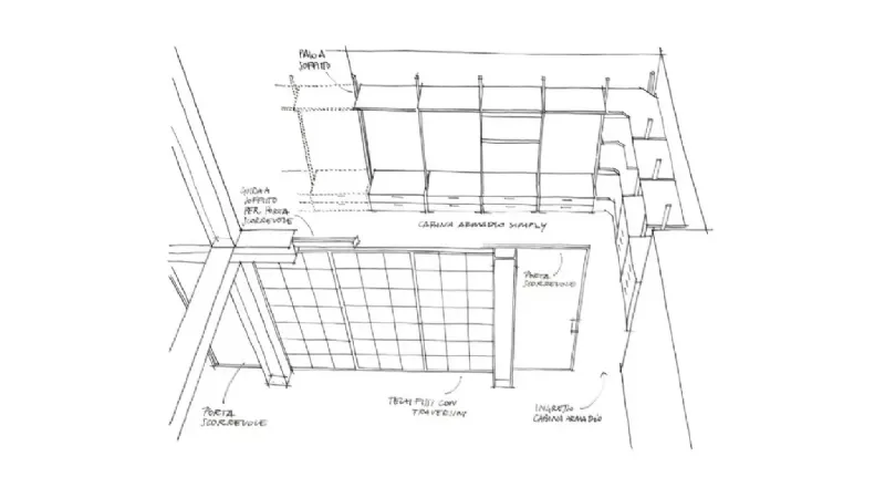 Progetto cabina armadio Simply di Doal