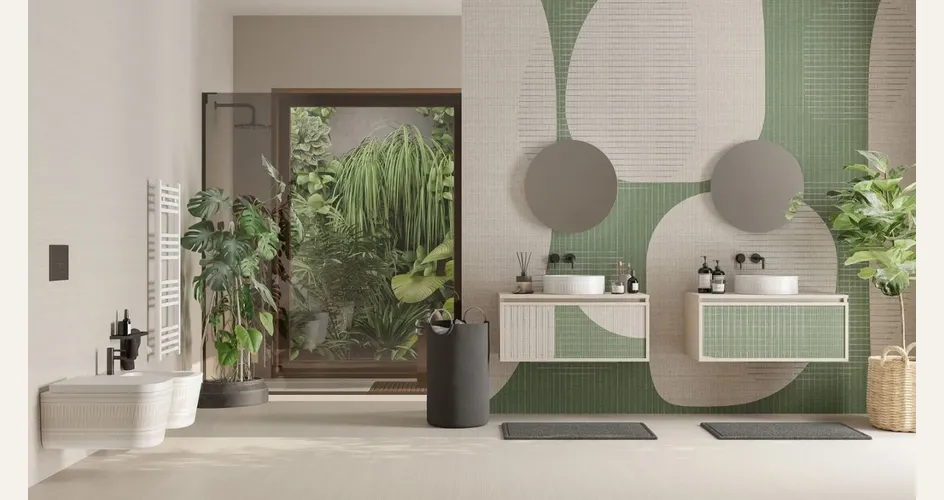 InkBath System di Inkiostro Bianco: carta da parati in fibra di vetro
