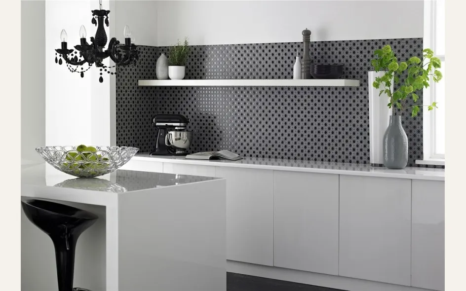 Mattonelle cucina moderna bianca