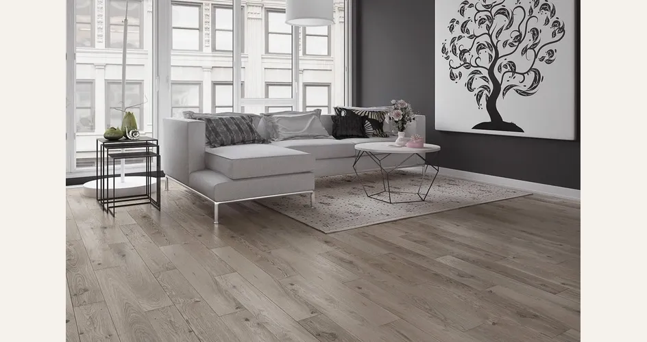 pavimento in rovere grigio