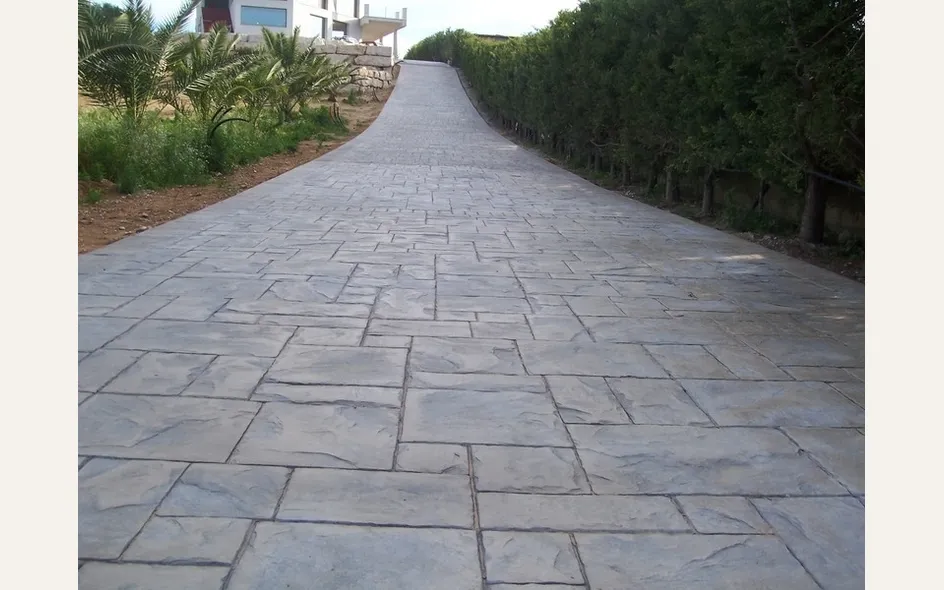 pavimento in cemento stampato
