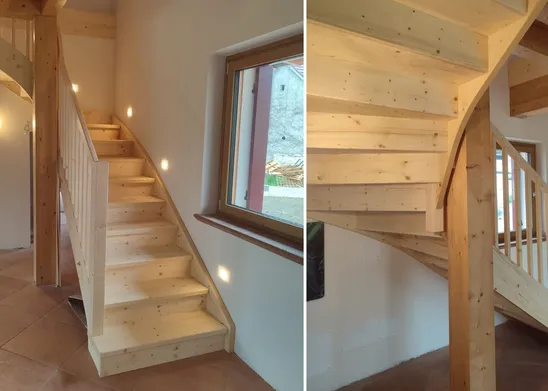 Al Botegon di Sergio Tieppo realizza nella sua falegnameria scale in legno su misura
