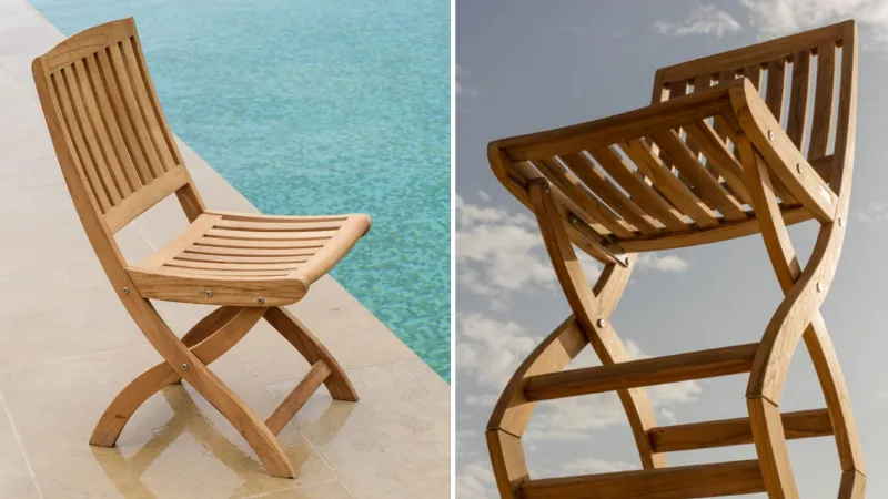 Barton di Tectona, sedia in teck 